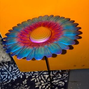 Multicolor Metal Flower Garden Stake - Decorative Home Art